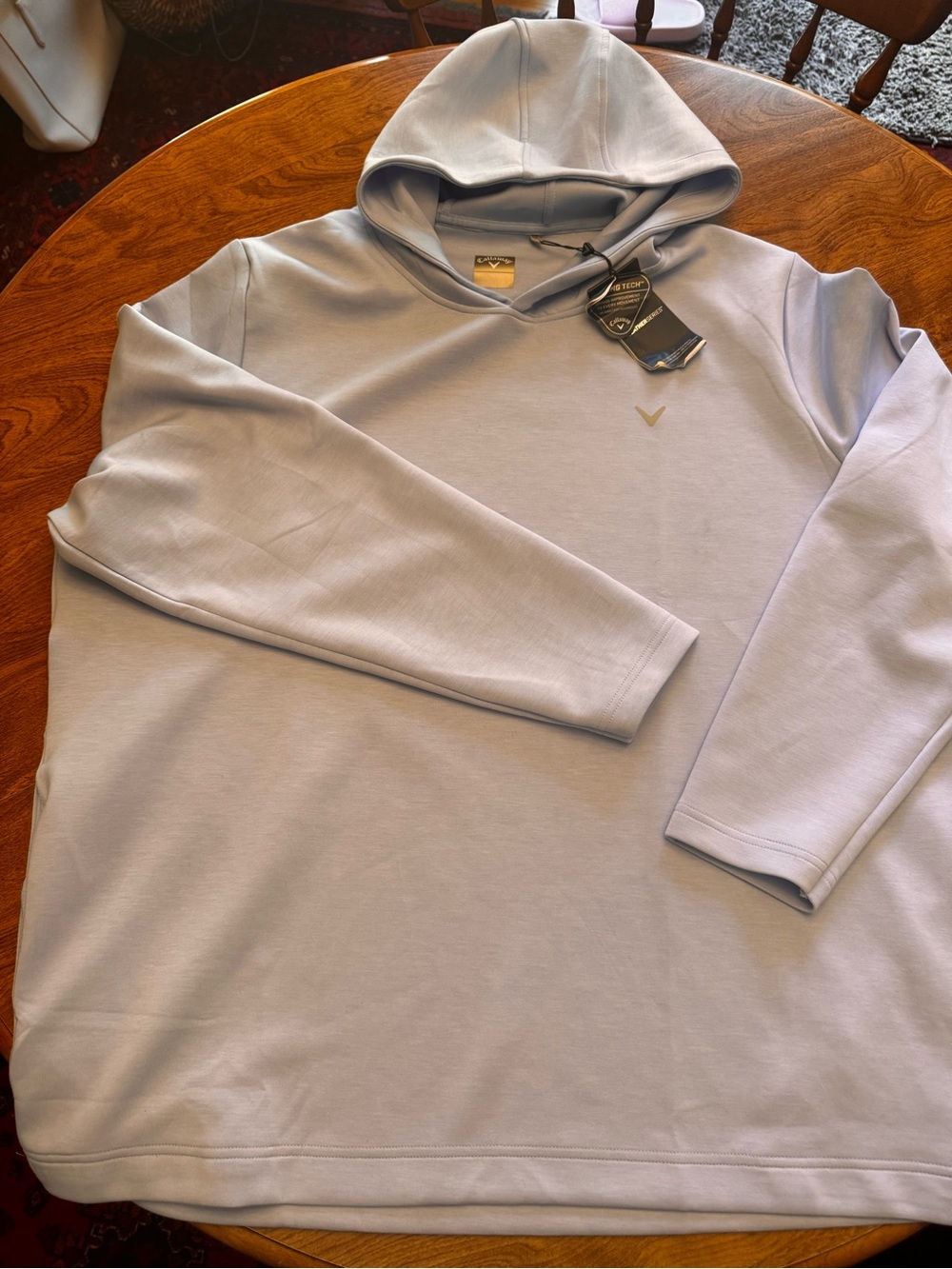 NWT Callaway Light Lavender Crewneck Hooded Pullover